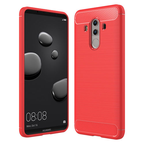 Flexi Slim Carbon Fibre Case for Huawei Mate 10 Pro - Brushed Red